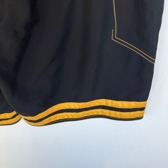 Brooklyn Men's 32 Shorts Black/Yellow Physical Science Surf Board Active Bottoms - Picture 6 of 15